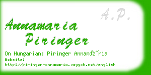 annamaria piringer business card